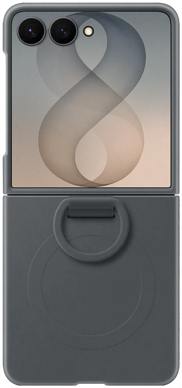 Samsung Etui Silicone Ring Magnet Case pour Galaxy Z Flip8 Noir