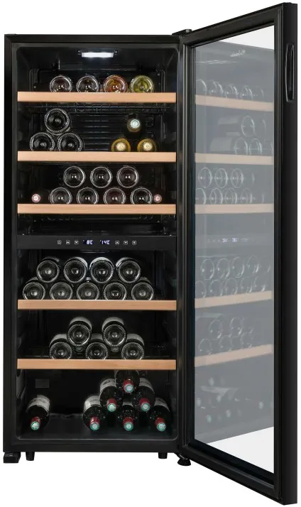 LA SOMMELIERE Cave à vin Double Zone LS102DZBLACK - 102 bouteilles