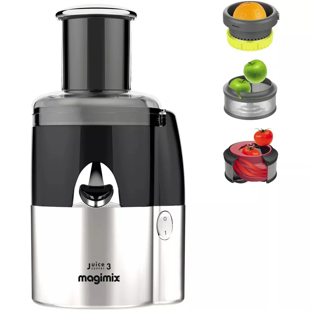 MAGIMIX Extracteur de jus Juice Expert 3 18082 EB - Noir / Chrome Mat