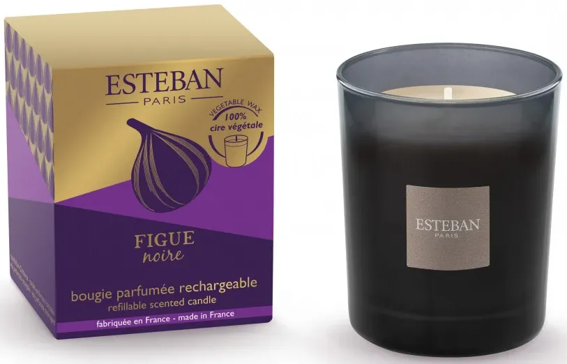 ESTEBAN Bougie parfumée initiale rechargeable 180g - Figue Noire