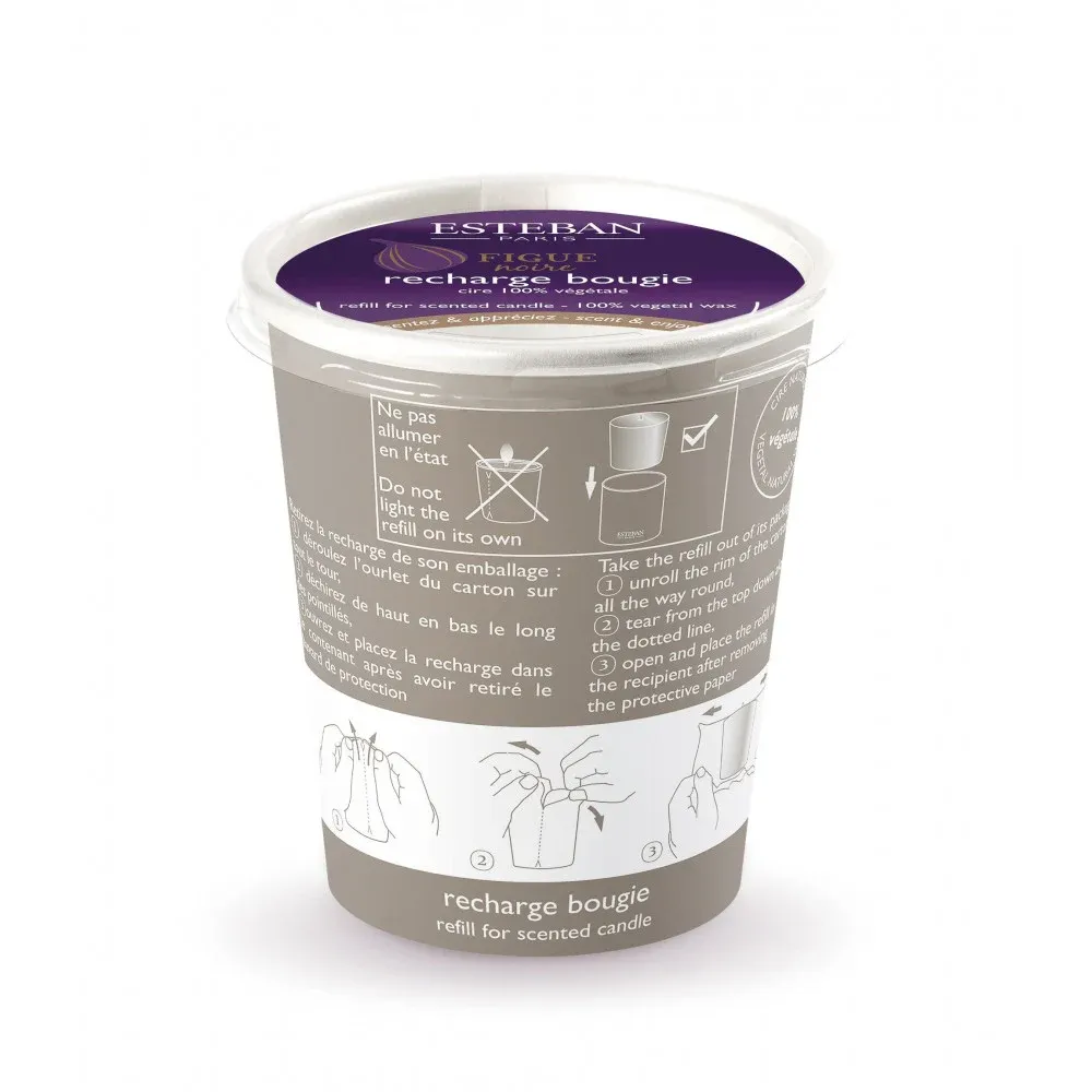 ESTEBAN Recharge pour bougie parfumée 180g Figue noire