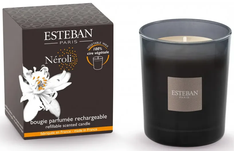 ESTEBAN Bougie parfumée initiale rechargeable 180g - Néroli