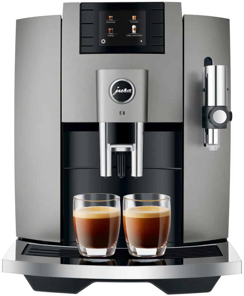 JURA Machine à expresso automatique E8 Dark Inox EC