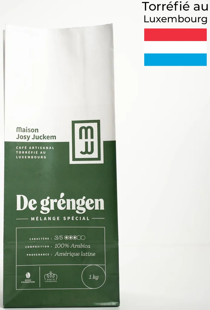 JOSY JUCKEM Café en grain Juca De gréngen - Mélange spécial - 1Kg