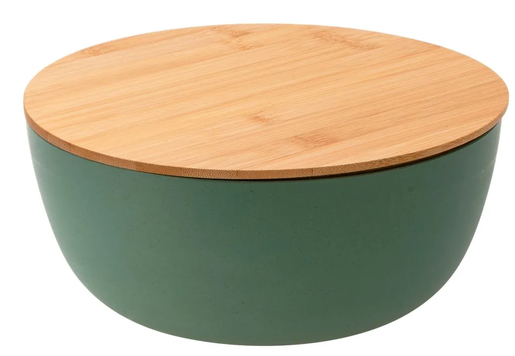 YBOO Bol avec couvercle en bambou Ø 14 cm vert