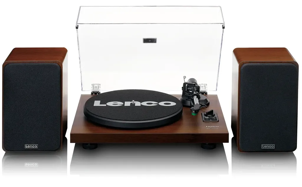 LENCO Platine vinyle avec amplificateur intégré et 2 enceintes LS-600WA - Bois