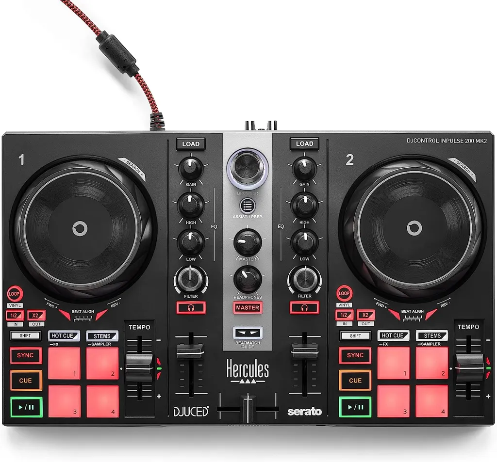 HERCULES Contrôleur DJ DJControl Inpulse 200 MK2