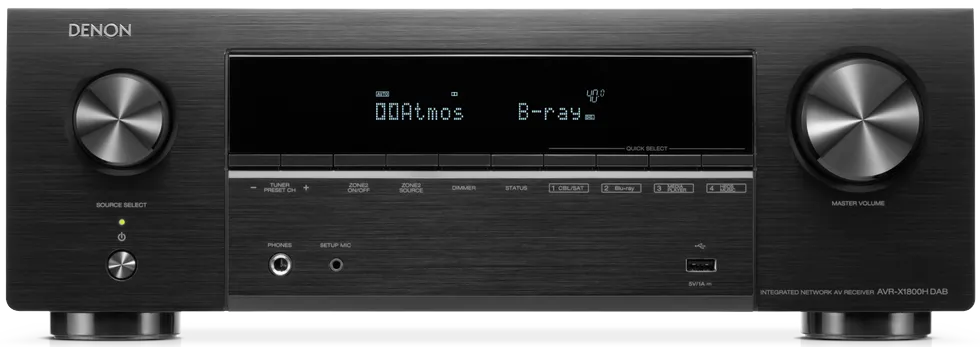 DENON Amplificateur AV HEOS AVR-X1800H DAB - Noir