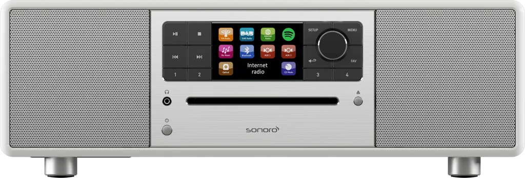 SONORO Radio Internet PRESTIGE - Blanc brillant/Argent