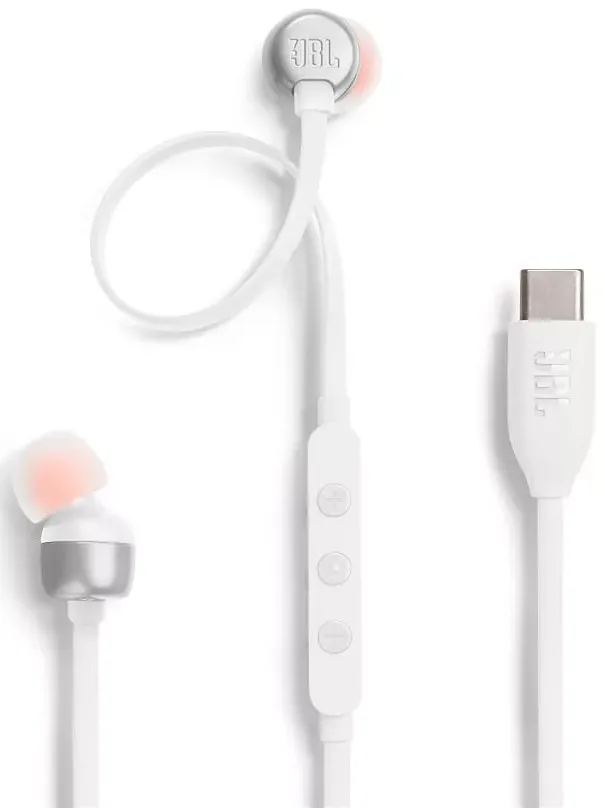JBL Ecouteurs filaires Tune 310C - USB-C - Blanc