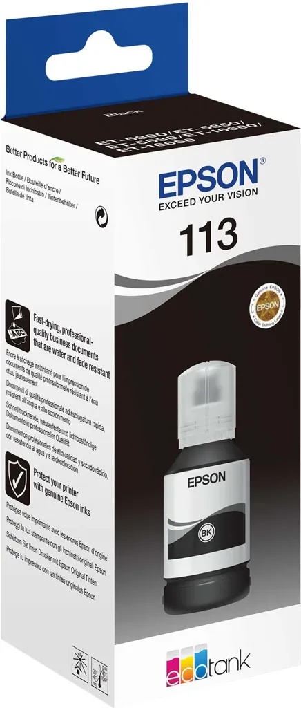 EPSON Bouteille EcoTank 113 noir pigmenté