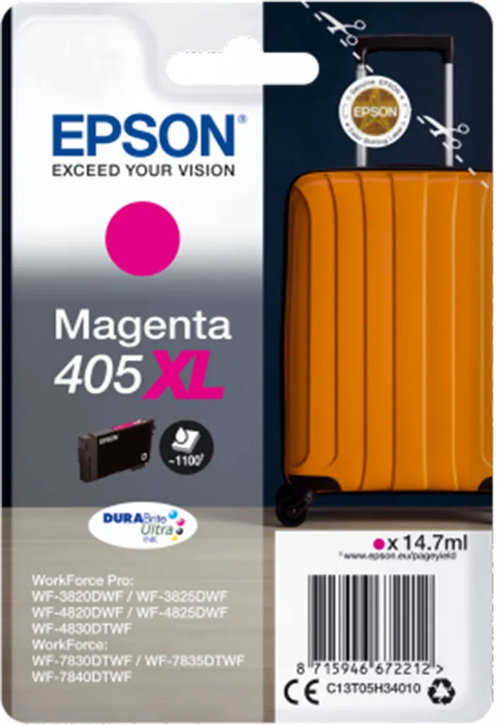 EPSON DURABrite Ultra Ink Cartouche d'encre 405 XL - Magenta