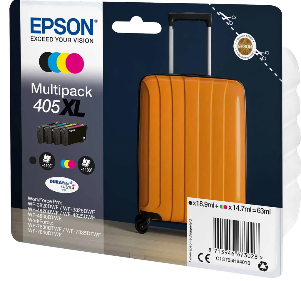 EPSON Multipack DURABrite Ultra 405XL Noir + 3 couleurs