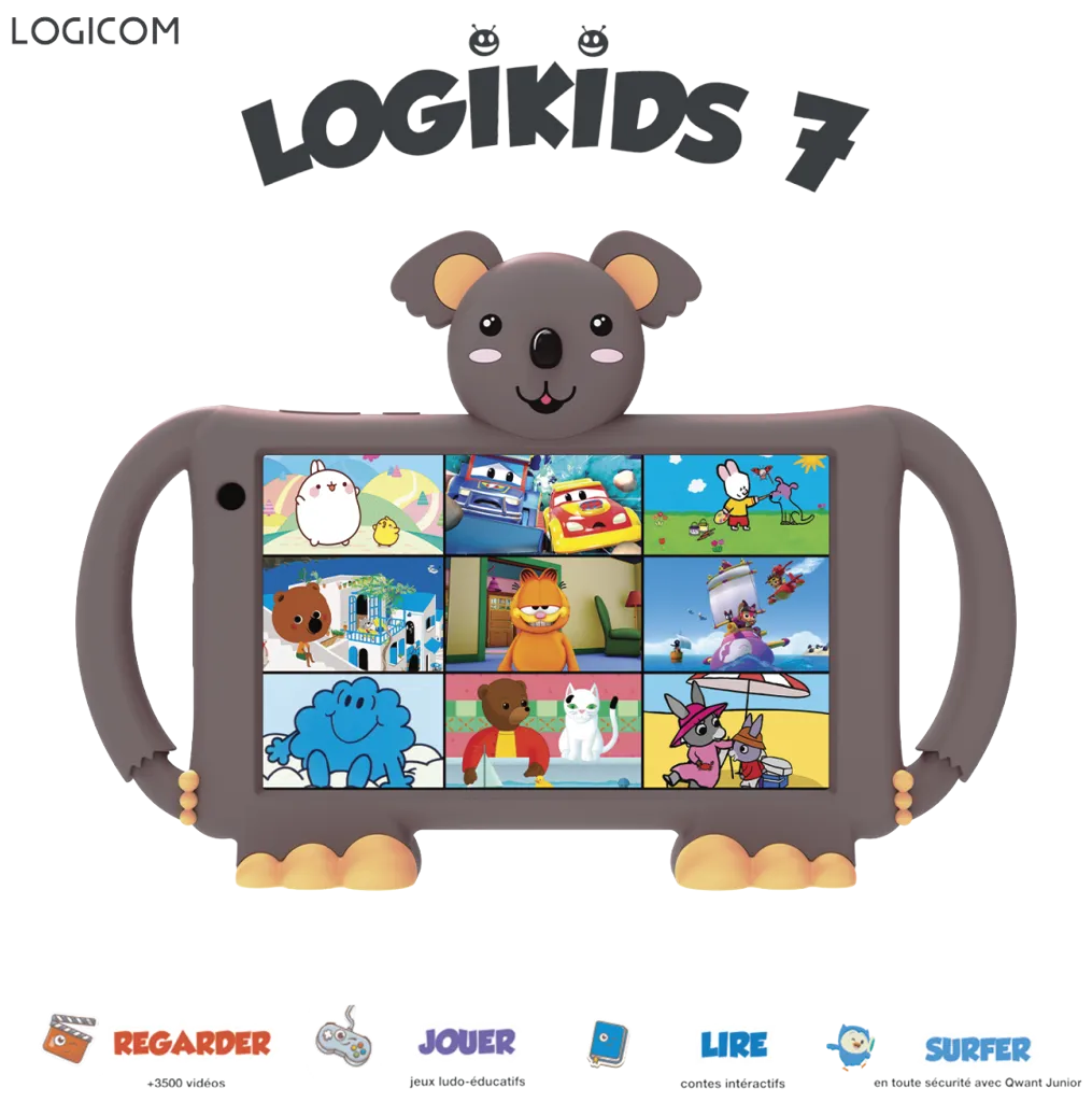 LOGICOM Tablette enfant 7" LOGIKIDS 7 - 16Go - Brun
