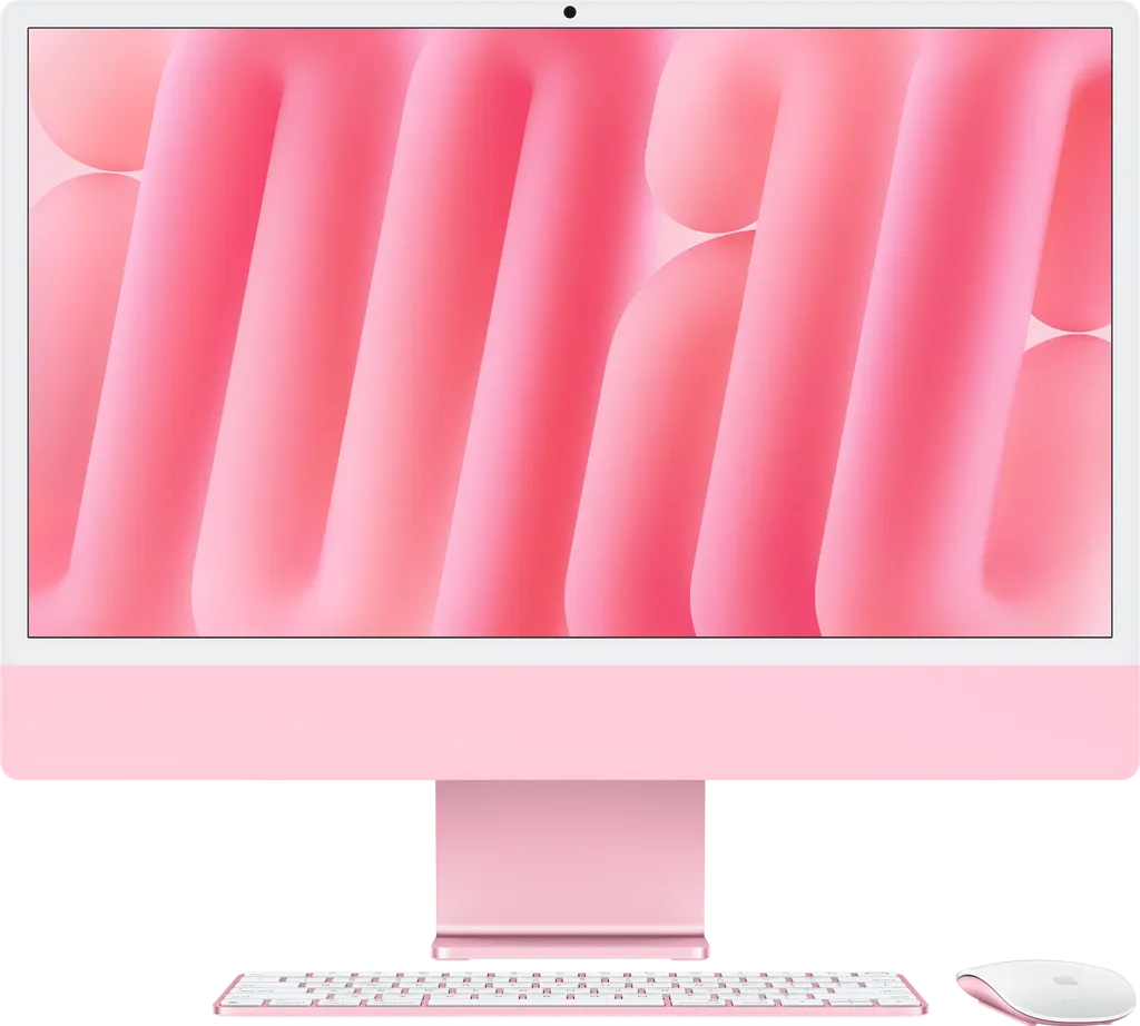 APPLE iMac 24" M4 (CPU 8 GPU 8) 16 Go 256 SSD - QWERTZ - Rose - MWUG3SM