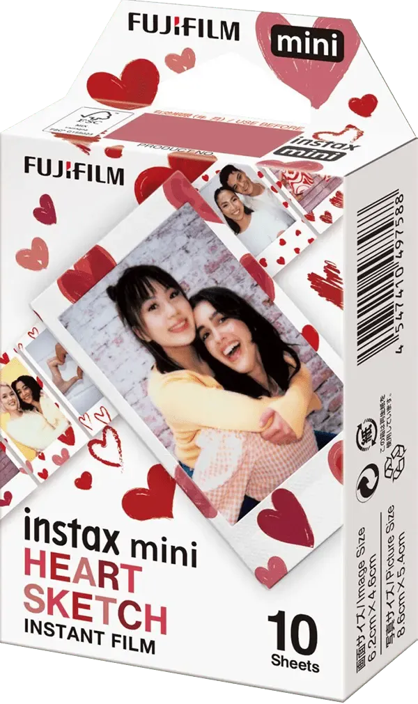 FUJIFILM Papier photo instantané Instax MINI Heart Sketch