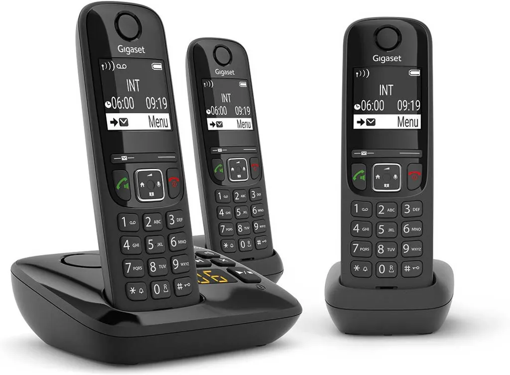 GIGASET Téléphone sans fil AS690AR Trio Noir