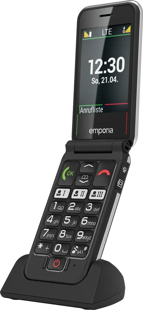 EMPORIA Téléphone à clapet Joy-LTE - Noir