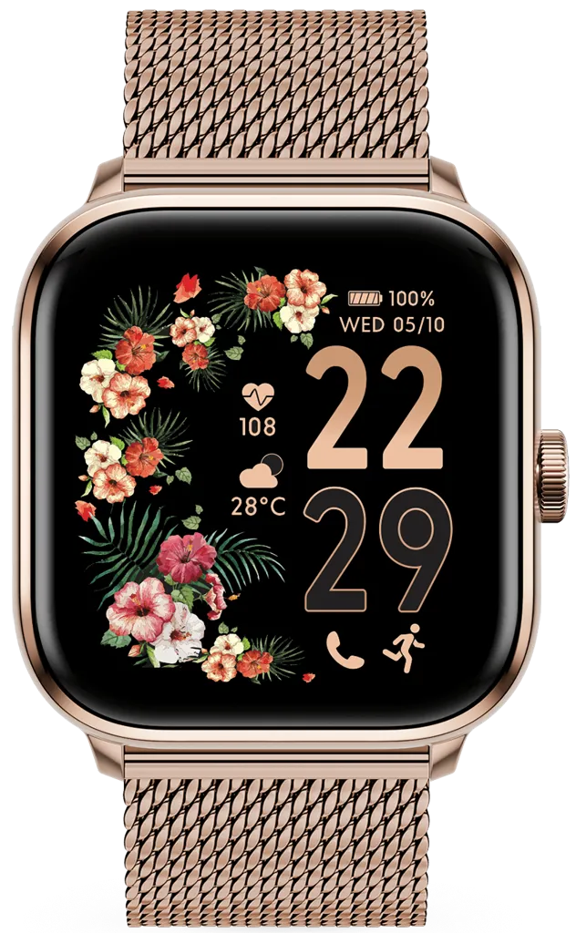 ICE WATCH Smartwatch Ice Smart 2.0 Carré 1.70 - Rose-Gold Milanese
