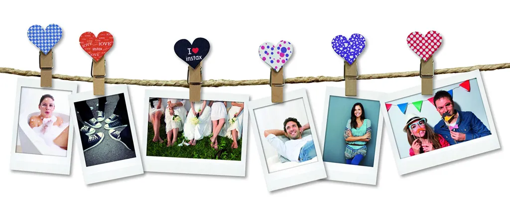 FUJIFILM instax design clips - dessin coeur - 10 pièces