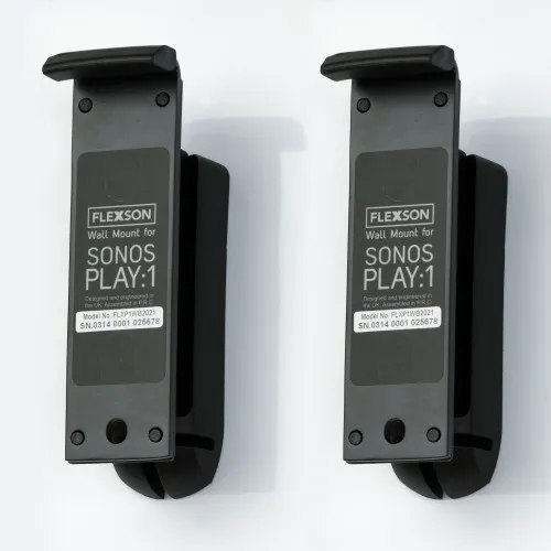 FLEXSON Support mural compatible Sonos One 2 pièces - Noir
