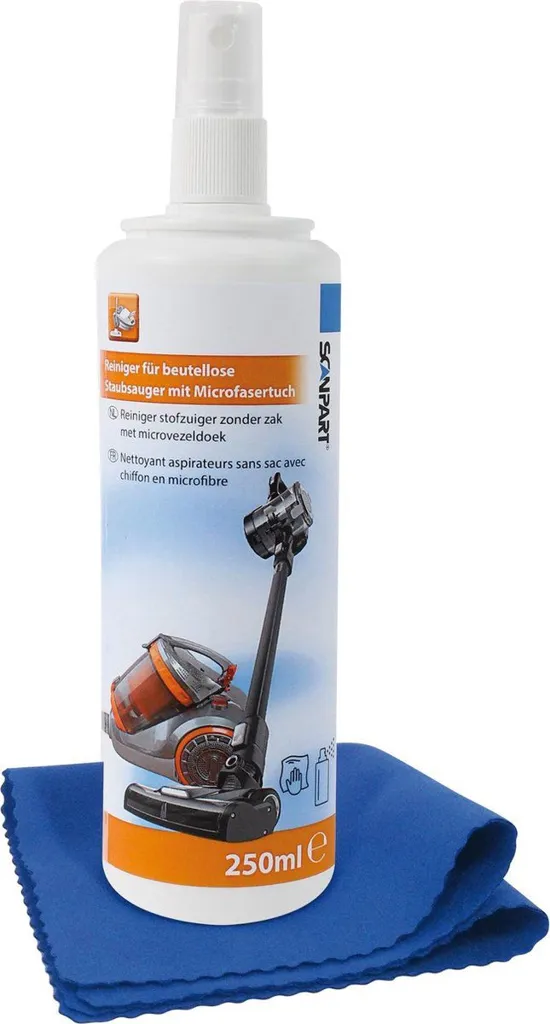 SCANPART Nettoyant + chiffon pour aspirateur sans sac