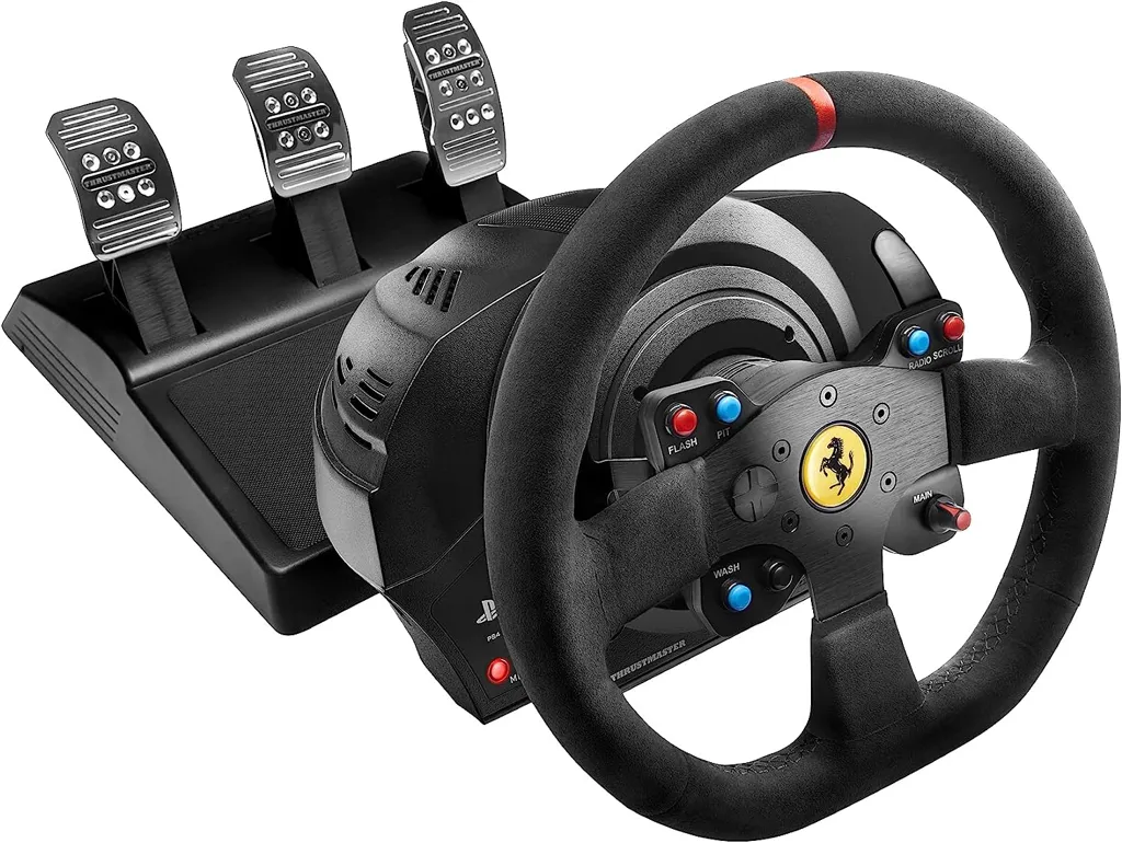 THRUSTMASTER Volant + Pédalier T300 Ferrari Integral - PC/PS4 - Alcantara Edition