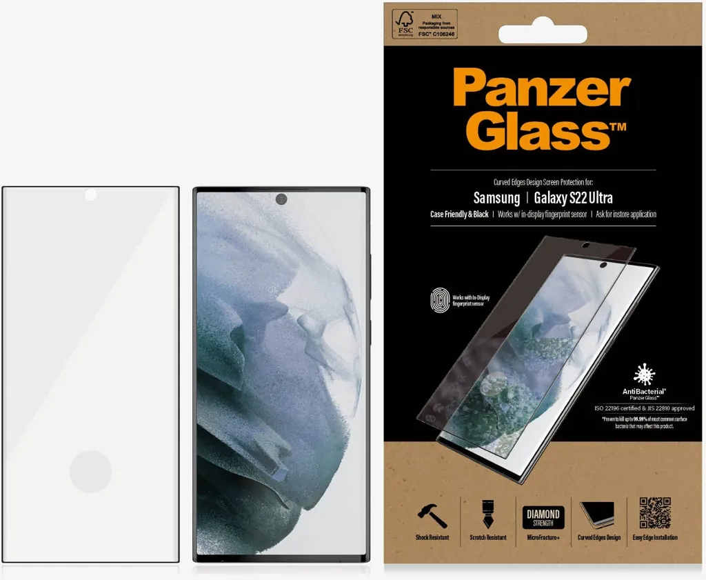 PANZERGLASS Protection écran Samsung S22 Ultra