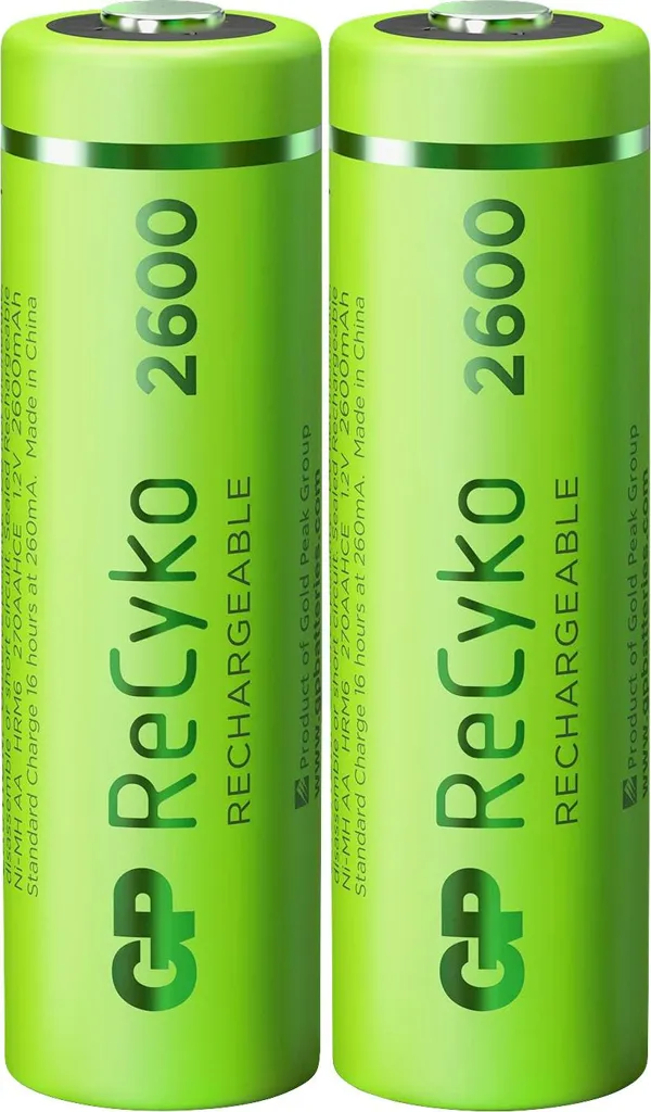 GP Lot de 2 piles rechargeables AA - 2600 mAh