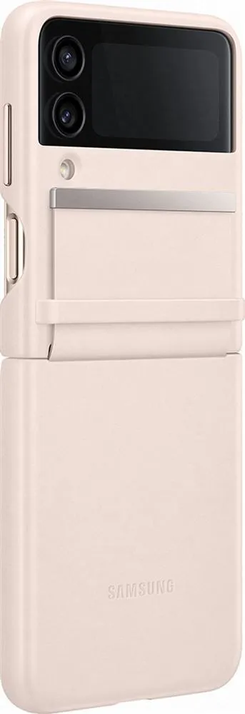 SAMSUNG Coque en cuir pour Samsung Galaxy Z Flip 4 Rose