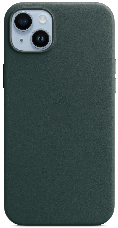 APPLE Coque en cuir avec MagSafe pour iPhone 14 plus - Vert forêt
