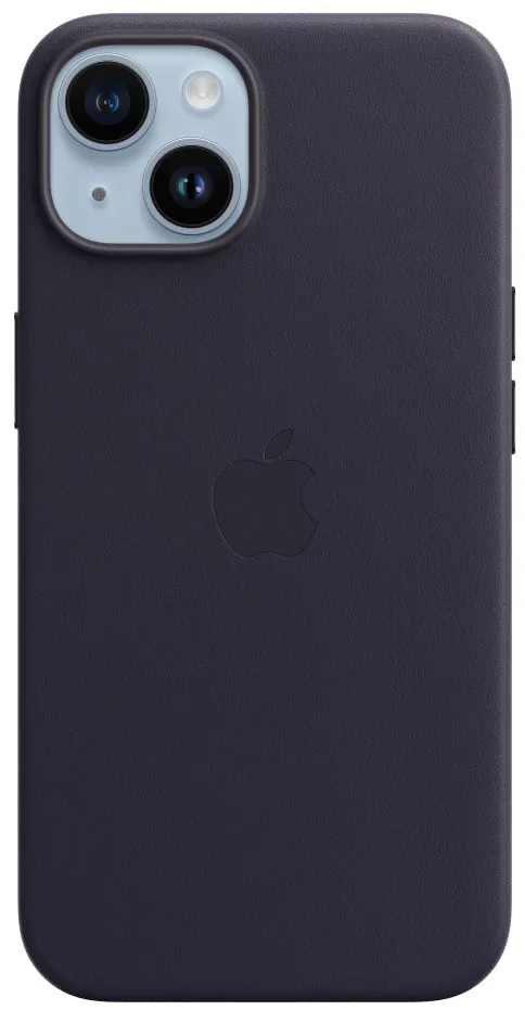 APPLE Coque en cuir avec MagSafe pour iPhone 14 plus - Encre violette