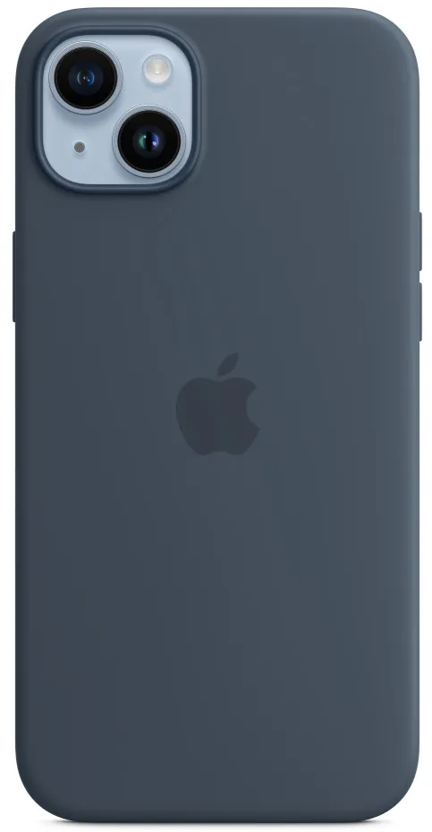 APPLE Coque en silicone avec MagSafe pour iPhone 14 Plus - Bleu orage