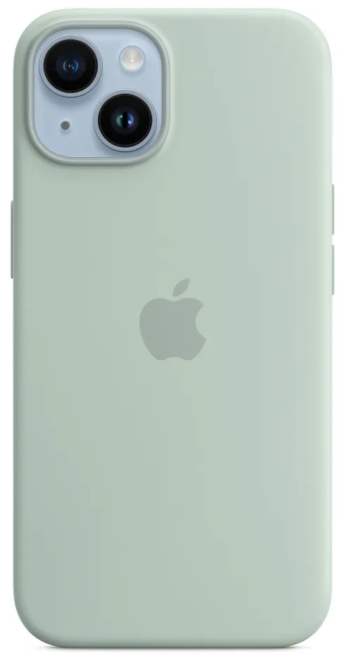 APPLE Coque en silicone avec MagSafe pour iPhone 14 Plus - Bleu cactus