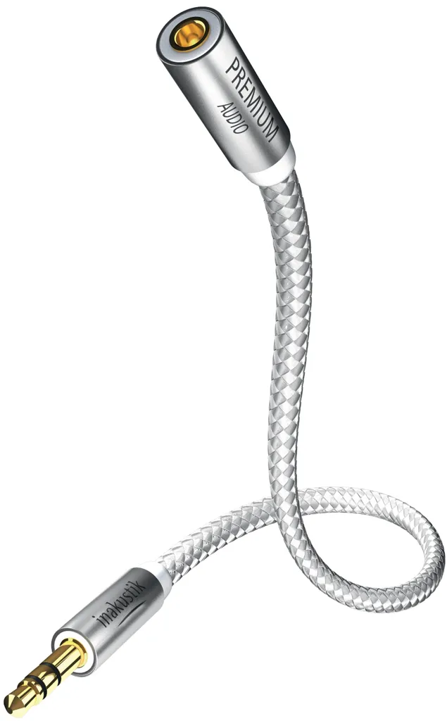 IN-AKUSTIK Cable Jack 6.3mm (f) vers Jack 3.5mm (m) - 3m -Gris