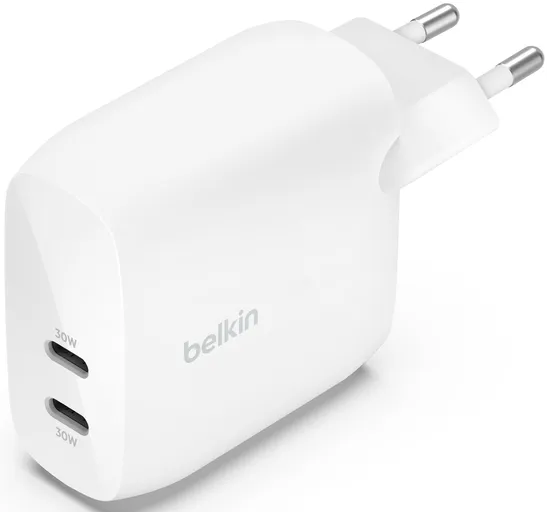 BELKIN Chargeur USB-C BoostCharge Pro 60W PPS - Blanc