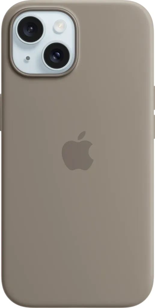 APPLE Coque en silicone avec MagSafe pour iPhone 15 - Argile