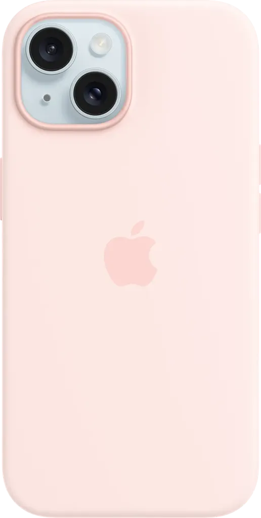 APPLE Coque en silicone avec MagSafe pour iPhone 15 - Rose pâle
