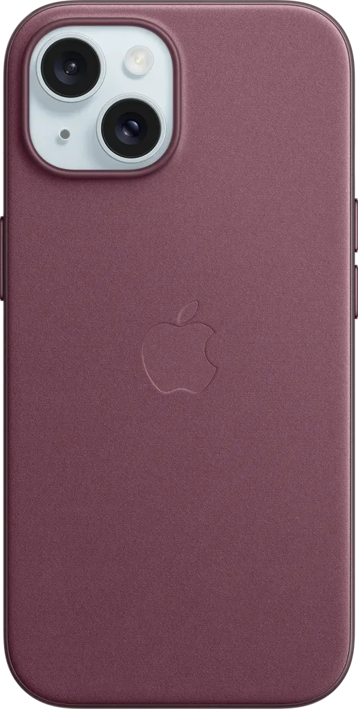 APPLE Coque en tissage fin avec MagSafe pour iPhone 15 - Mûre