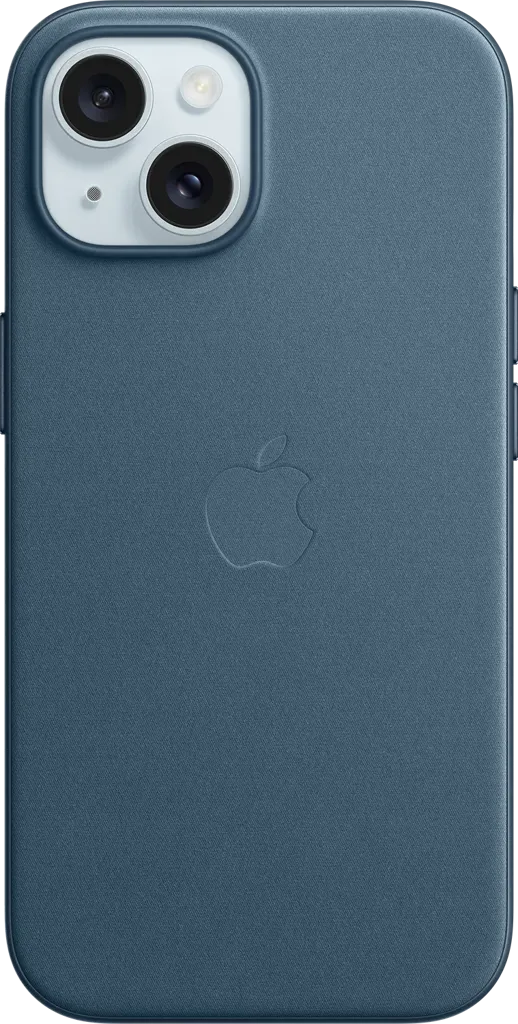 APPLE Coque en tissage fin avec MagSafe pour iPhone 15 - Bleu Pacifique