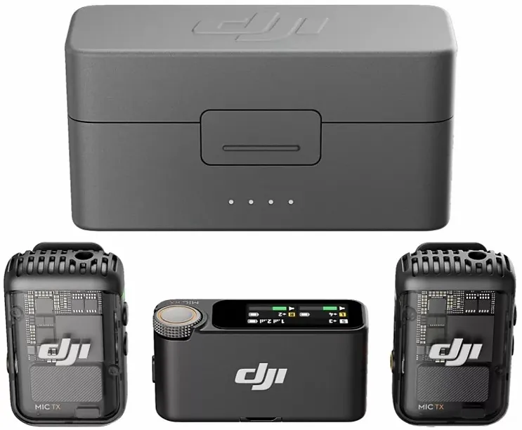 DJI Microphone Mic 2 - 2 TX + 1 RX + Boitier de recharge