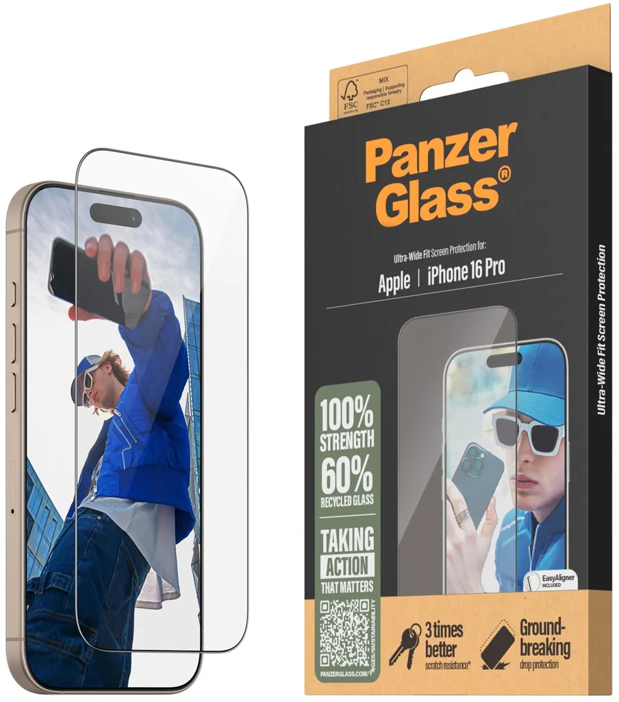 PANZERGLASS Protection écran Ultra-Wide pour iPhone 16 Pro