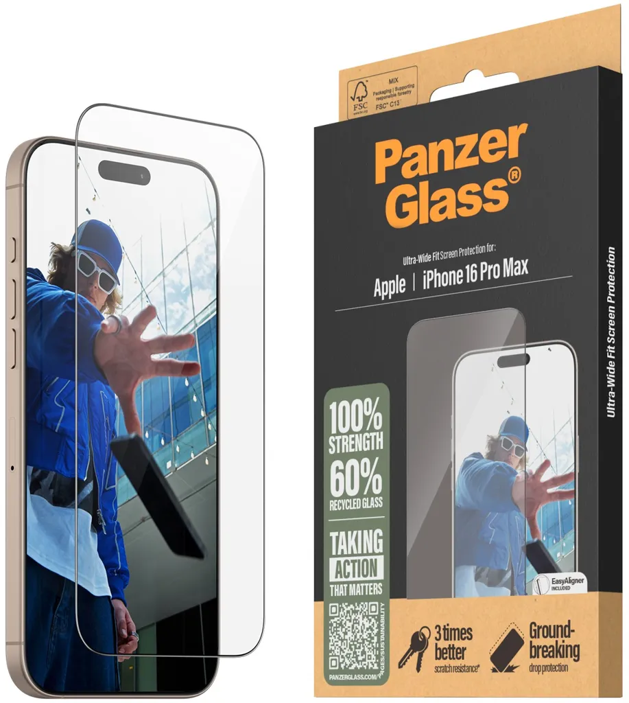 PANZERGLASS Protection écran Ultra-Wide pour iPhone 16 Pro Max