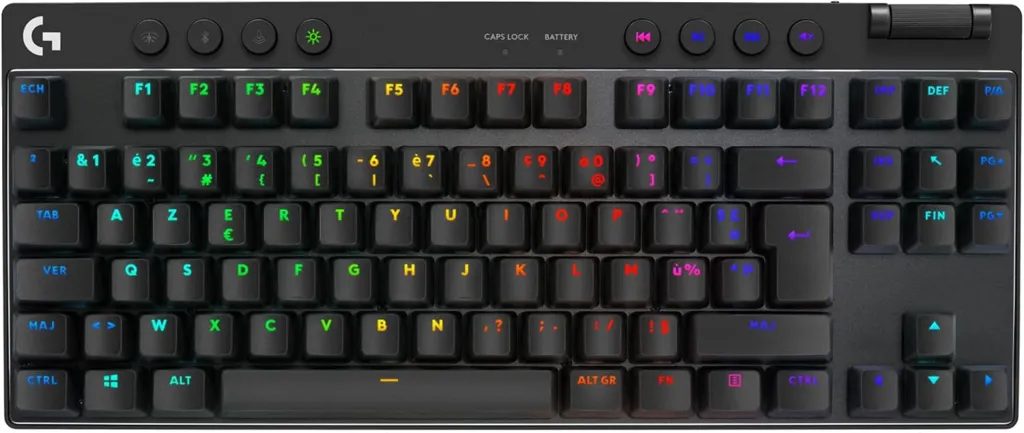 LOGITECH G Clavier Gaming sans fil Pro X TKL Lightspeed - QWERTZ - Noir