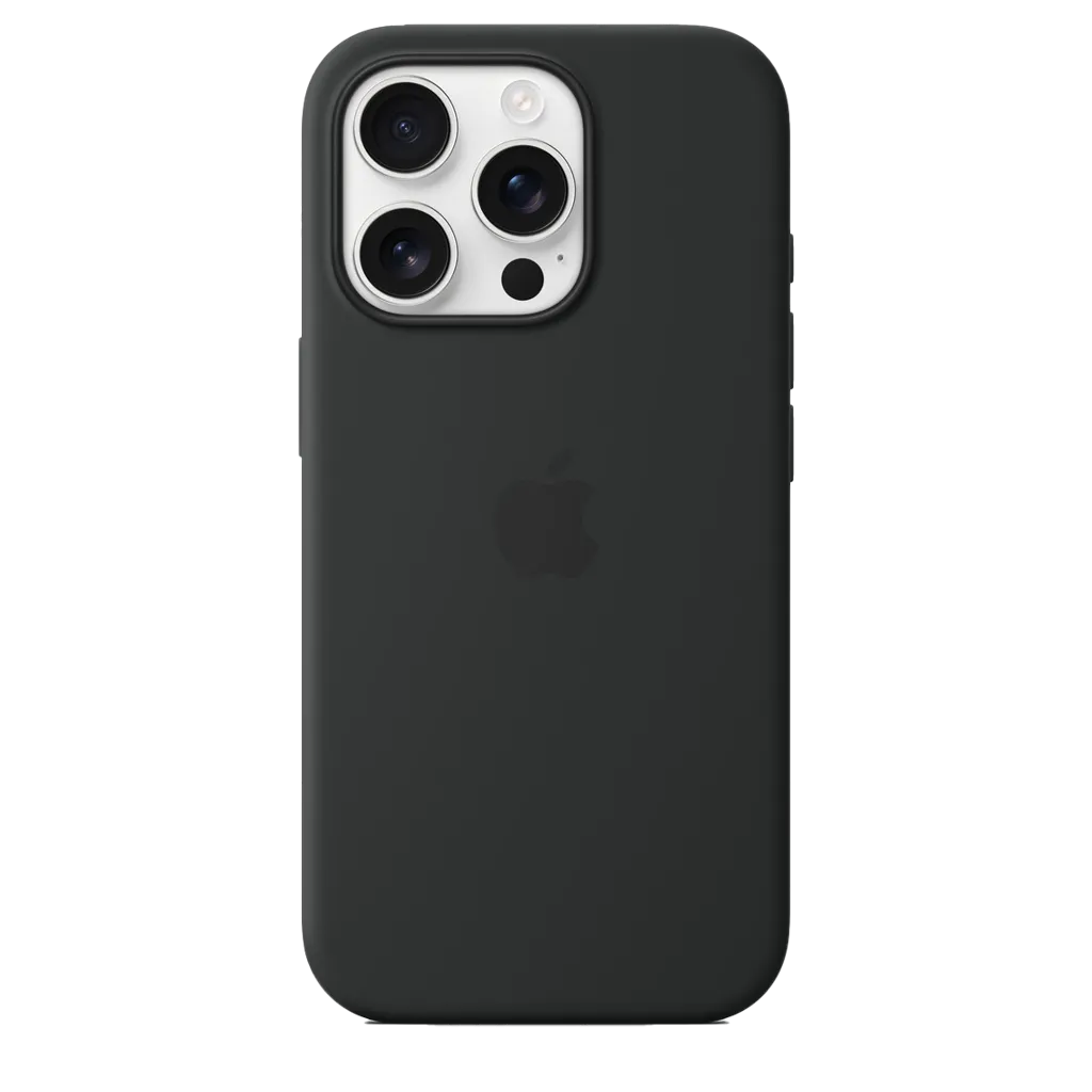 APPLE Coque en silicone avec MagSafe pour iPhone 16 Pro - Noir