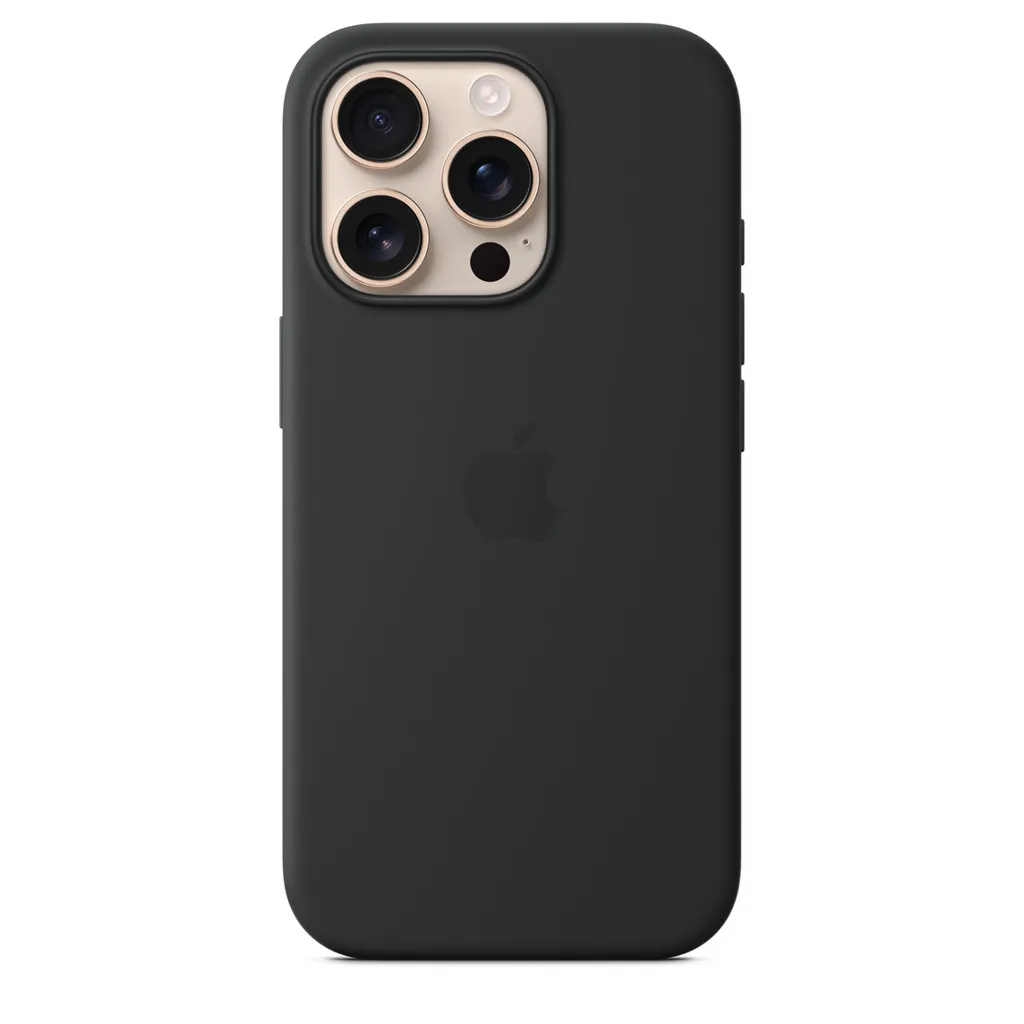 APPLE Coque en silicone avec MagSafe pour iPhone 16 Pro Max - Noir