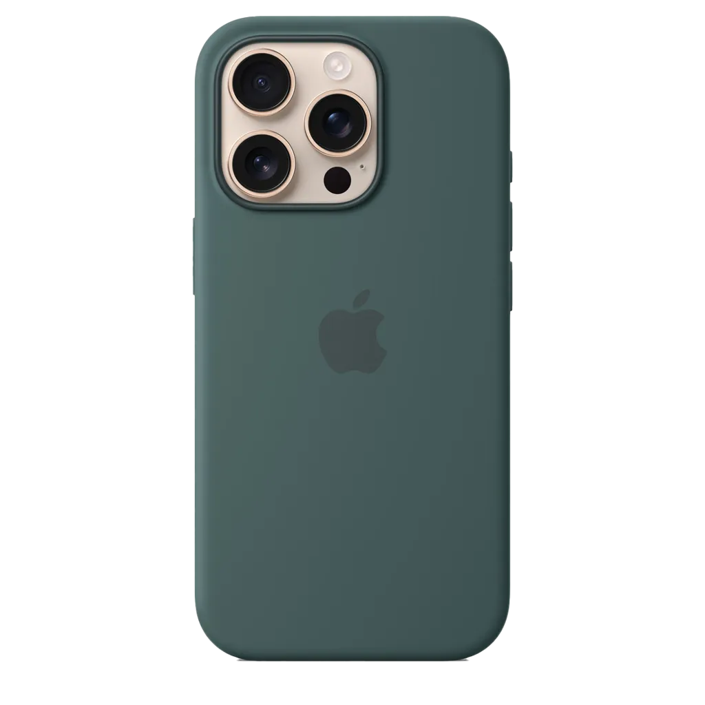 APPLE Coque en silicone avec MagSafe pour iPhone 16 Pro Max - Vert lacustre