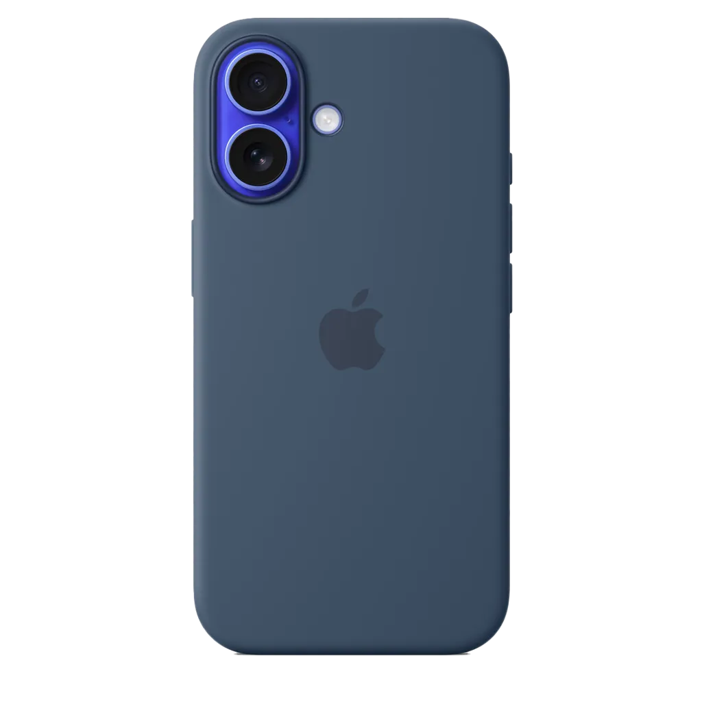 APPLE Coque silicone avec MagSafe pour iPhone 16 - Denim
