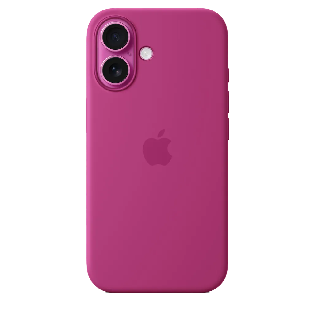APPLE Coque silicone avec MagSafe pour iPhone 16 - Fuchsia