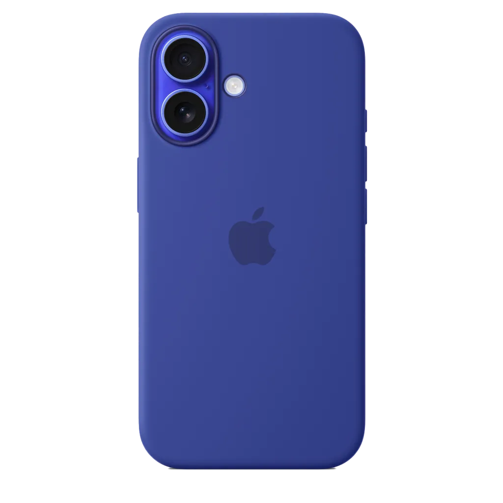 APPLE Coque silicone avec MagSafe pour iPhone 16 - Outremer